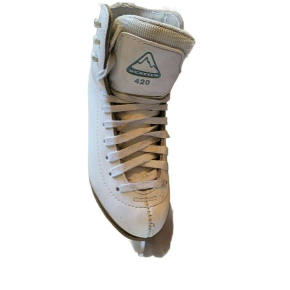 Glacier 420 Figure Skates Ice Skating White Leather Size 13 Girls GG946 - Picture 5 of 6